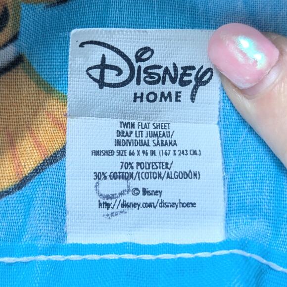 Vintage Disney Finding Nemo Twin Flat Sheet – 2000s Pixar Bedding, Marlin & Nemo - Picture 8 of 9